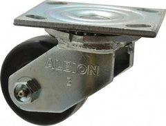 Albion - 3-1/4" Diam x 1-1/2" Wide x 4-1/4" OAH Top Plate Mount Swivel Caster - Phenolic, 600 Lb Capacity, Roller Bearing, 4 x 4-1/2" Plate - Apex Tool & Supply