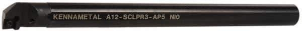 Kennametal - 23.62mm Min Bore Diam, 254mm OAL, 3/4" Shank Diam, A-SCLP-AP Indexable Boring Bar - CP.. Insert, Screw Holding Method - Apex Tool & Supply
