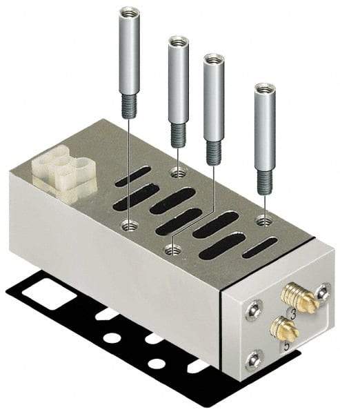 Parker - ISO 1 Sandwich Flow Control Valve - ISO 5599-2 Plug-In, 0 to 145 PSI & Zinc Material - Apex Tool & Supply