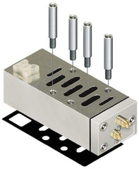 Parker - ISO 1 Sandwich Flow Control Valve - ISO 5599-2 Plug-In, 0 to 145 PSI & Zinc Material - Apex Tool & Supply
