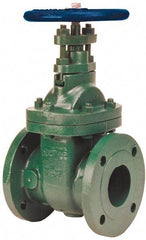 NIBCO - 14" Pipe, Class 150, Flanged-Raised Face Ductile Iron Solid Wedge Stem Gate Valve - 285 WOG, 150 WSP, Bolted Bonnet - Apex Tool & Supply