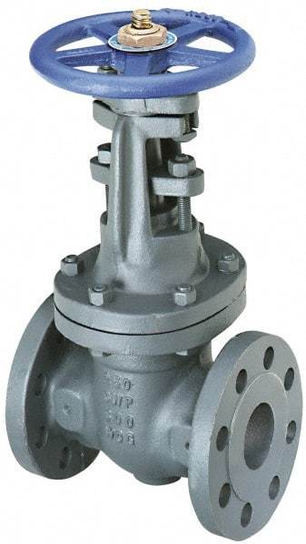 NIBCO - 4" Pipe, Class 250, Flanged Iron Solid Wedge OS & Y Gate Valve with By-Pass - 500 WOG, 250 WSP, Bolted Bonnet - Apex Tool & Supply