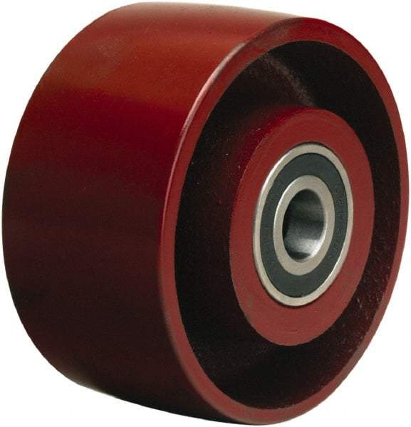 Hamilton - 4 Inch Diameter x 2 Inch Wide, Cast Iron Caster Wheel - 1,000 Lb. Capacity, 2-1/4 Inch Hub Length, 1/2 Inch Axle Diameter, Precision Ball Bearing - Apex Tool & Supply