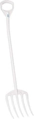 Vikan - Fork with 38" D-Grip Handle - 5 Tines, 10-1/2" Tine Length - Apex Tool & Supply