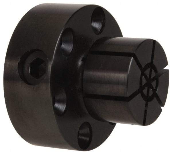 Mitee-Bite - 0.71 to 1.12" Expansion Diam, 4,000 Lb Holding Force, 8-32 Mounting Screw, Steel ID Expansion Clamps - 1.968" Flange Diam, 3/4" Flange Thickness, 1.55" Mount Hole Diam, 6 Mount Holes, 1.625" Overall Height, 49 Ft/Lb Torque - Apex Tool & Supply