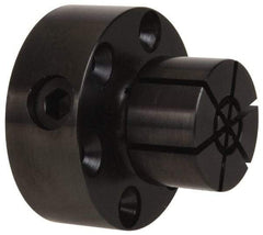Mitee-Bite - 0.71 to 1.12" Expansion Diam, 4,000 Lb Holding Force, 8-32 Mounting Screw, Steel ID Expansion Clamps - 1.968" Flange Diam, 3/4" Flange Thickness, 1.55" Mount Hole Diam, 6 Mount Holes, 1.625" Overall Height, 49 Ft/Lb Torque - Apex Tool & Supply