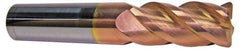 ProMax - 5/8", 4 Flute, Single End, Solid Carbide, 0.03" Corner Radius End Mill - 3-1/2" OAL, 40° Helix, Right Hand Flute, 1-1/4" LOC, Right Hand Cut - Apex Tool & Supply