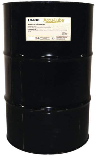 Accu-Lube - Accu-Lube LB-6000, 55 Gal Drum Cutting & Sawing Fluid - Natural Ingredients, For Aluminum Machining, Drilling, Light-Duty Milling, Punching, Tapping - Apex Tool & Supply