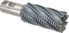 Hertel - 2" Diam, Coarse Pitch, 4" LOC, 8 Flute Cobalt Roughing Square End Mill - TiCN Finish, 6-1/2" OAL, 1-1/4" Shank Diam, Single End, 30° Helix - Apex Tool & Supply