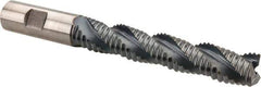 Hertel - 3/4" Diam, Coarse Pitch, 4" LOC, 3 Flute Cobalt Roughing Square End Mill - TiCN Finish, 6-1/4" OAL, 3/4" Shank Diam, Single End, Centercutting, 37° Helix - Apex Tool & Supply