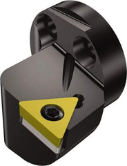 Sandvik Coromant - Left Hand, 16 TCMT 221 Modular Turning and Profiling Cutting Unit Head - Screw and Clamp Holding Method, 0.7874 Inch Hole Diameter, Through Coolant - Apex Tool & Supply