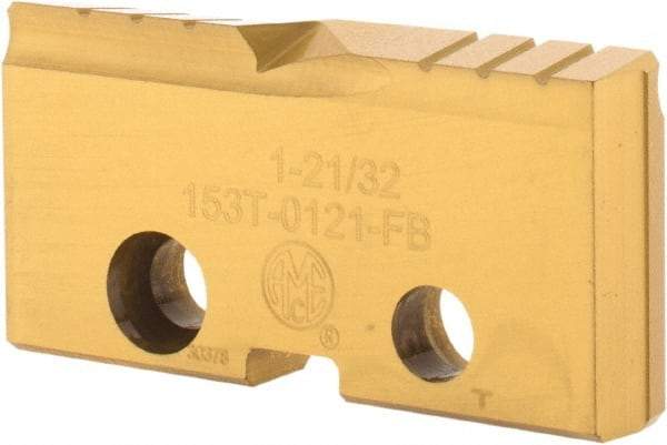 Allied Machine and Engineering - 1-21/32" Diam x 1/4" Thick, Seat Code 3, Flat Bottom Spade Drill Insert - TiN Coated, Cobalt, Grade Super Cobalt, Series T-A - Apex Tool & Supply