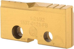 Allied Machine and Engineering - 1-21/32" Diam x 1/4" Thick, Seat Code 3, Flat Bottom Spade Drill Insert - TiN Coated, Cobalt, Grade Super Cobalt, Series T-A - Apex Tool & Supply