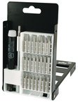 7 Piece - System 4 ESD Safe Micro Bit Interchangeable Set - #75992 - Includes: ESD Handle and Slotted; Phillips; Torx®; Hex Inch Micro Bits - 105mm Bit Extension - In Compact Fold Out Box. - Apex Tool & Supply