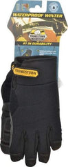 Youngstown - Size S (7) Synthetic Suede Cold Protection & Waterproof Work Gloves - For Mechanic's & Lifting, Uncoated, Hook & Loop Cuff, Full Fingered, Black, Paired - Apex Tool & Supply