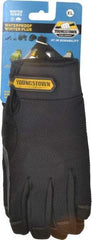 Youngstown - Size XL (10) Synthetic Suede Cold Protection & Waterproof Work Gloves - For Mechanic's & Lifting, Uncoated, Hook & Loop Cuff, Full Fingered, Black, Paired - Apex Tool & Supply