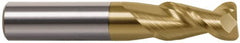 Accupro - 1/4" Diam 2 Flute Solid Carbide 0.015" Corner Radius End Mill - Apex Tool & Supply
