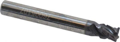 Accupro - 1/4" Diam, 3/8" LOC, 4 Flute Solid Carbide Corner Chamfer Roughing End Mill - AlTiN Finish, 2" OAL, 1/4" Shank Diam, Single End, 30° Helix - Apex Tool & Supply