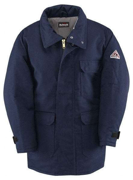 VF Imagewear - Size XL Arc Flash & Flame Resistant/Retardant Jacket - Navy, Cotton & Nylon, Zipper Closure, 58" Chest - Apex Tool & Supply