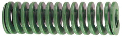 Dayton Lamina - 2-1/2" Hole Diam, 1-1/2" Rod Diam, 4-1/2" Free Length, Green Die Spring - 66 Lb Max Deflection, 1.8" Max Deflection, Light Duty, Chromium Vanadium Steel - Apex Tool & Supply
