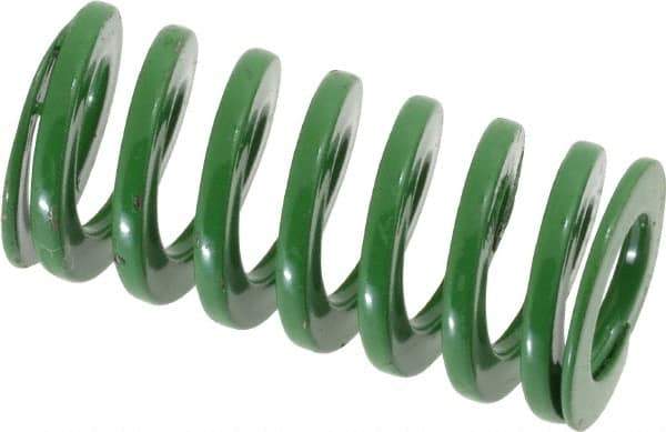 Dayton Lamina - 5/8" Hole Diam, 11/32" Rod Diam, 1-1/4" Free Length, Green Die Spring - 13.4 Lb Max Deflection, 0.5" Max Deflection, Light Duty, Chromium Vanadium Steel - Apex Tool & Supply