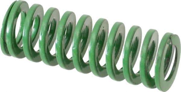 Dayton Lamina - 5/8" Hole Diam, 11/32" Rod Diam, 1-3/4" Free Length, Green Die Spring - 10 Lb Max Deflection, 0.69" Max Deflection, Light Duty, Chromium Vanadium Steel - Apex Tool & Supply