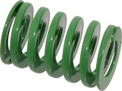 Dayton Lamina - 1" Hole Diam, 1/2" Rod Diam, 1-1/2" Free Length, Green Die Spring - 37 Lb Max Deflection, 0.6" Max Deflection, Light Duty, Chromium Vanadium Steel - Apex Tool & Supply