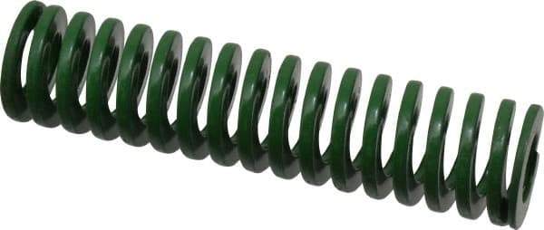 Dayton Lamina - 1" Hole Diam, 1/2" Rod Diam, 4" Free Length, Green Die Spring - 12.1 Lb Max Deflection, 1.61" Max Deflection, Light Duty, Chromium Vanadium Steel - Apex Tool & Supply
