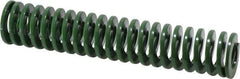 Dayton Lamina - 1" Hole Diam, 1/2" Rod Diam, 5" Free Length, Green Die Spring - 9.6 Lb Max Deflection, 2" Max Deflection, Light Duty, Chromium Vanadium Steel - Apex Tool & Supply