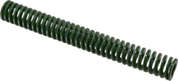 Dayton Lamina - 1" Hole Diam, 1/2" Rod Diam, 8" Free Length, Green Die Spring - 6 Lb Max Deflection, 3.2" Max Deflection, Light Duty, Chromium Vanadium Steel - Apex Tool & Supply
