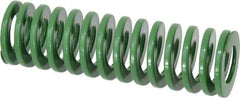 Dayton Lamina - 1-1/2" Hole Diam, 3/4" Rod Diam, 5" Free Length, Green Die Spring - 21.6 Lb Max Deflection, 2" Max Deflection, Light Duty, Chromium Vanadium Steel - Apex Tool & Supply