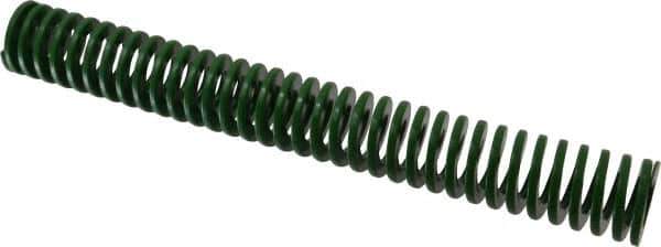 Dayton Lamina - 1-1/2" Hole Diam, 3/4" Rod Diam, 12" Free Length, Green Die Spring - 8.4 Lb Max Deflection, 4.8" Max Deflection, Light Duty, Chromium Vanadium Steel - Apex Tool & Supply