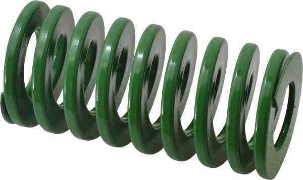 Dayton Lamina - 2" Hole Diam, 1" Rod Diam, 4" Free Length, Green Die Spring - 51.2 Lb Max Deflection, 1.61" Max Deflection, Light Duty, Chromium Vanadium Steel - Apex Tool & Supply