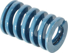 Dayton Lamina - 1" Hole Diam, 1/2" Rod Diam, 1-1/2" Free Length, Blue Die Spring - 56.3 Lb Max Deflection, 0.56" Max Deflection, Medium Duty, Chromium Vanadium Steel - Apex Tool & Supply