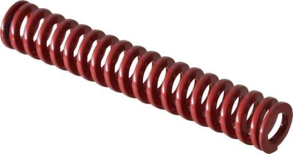 Dayton Lamina - 1/2" Hole Diam, 9/32" Rod Diam, 3" Free Length, Red Die Spring - 7.7 Lb Max Deflection, 0.9" Max Deflection, Heavy Duty, Chromium Vanadium Steel - Apex Tool & Supply