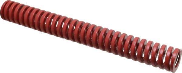 Dayton Lamina - 1" Hole Diam, 1/2" Rod Diam, 8" Free Length, Red Die Spring - 20.5 Lb Max Deflection, 2.4" Max Deflection, Heavy Duty, Chromium Vanadium Steel - Apex Tool & Supply