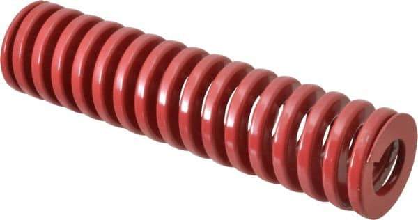 Dayton Lamina - 2" Hole Diam, 1" Rod Diam, 8" Free Length, Red Die Spring - 65.3 Lb Max Deflection, 2.4" Max Deflection, Heavy Duty, Chromium Vanadium Steel - Apex Tool & Supply