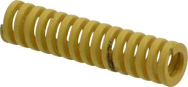 Dayton Lamina - 3/8" Hole Diam, 3/16" Rod Diam, 1-1/2" Free Length, Yellow Die Spring - 12.1 Lb Max Deflection, 0.37" Max Deflection, Extra Heavy Duty, Chromium Vanadium Steel - Apex Tool & Supply