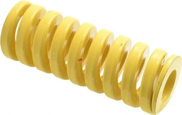 Dayton Lamina - 1-1/2" Hole Diam, 3/4" Rod Diam, 4" Free Length, Yellow Die Spring - 139 Lb Max Deflection, 1" Max Deflection, Extra Heavy Duty, Chromium Vanadium Steel - Apex Tool & Supply