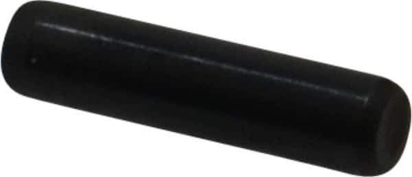 Holo-Krome - 3/16" Diam x 3/4" Pin Length Grade 8 Alloy Steel Standard Dowel Pin - Black Luster Finish, C 47-58 & C 60 (Surface) Hardness, 1 Beveled & 1 Rounded End - Apex Tool & Supply
