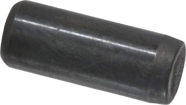 Holo-Krome - 1/4" Diam x 5/8" Pin Length Grade 8 Alloy Steel Standard Dowel Pin - Black Luster Finish, C 47-58 & C 60 (Surface) Hardness, 1 Beveled & 1 Rounded End - Apex Tool & Supply