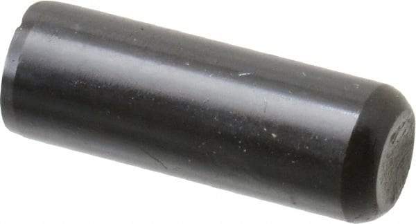 Holo-Krome - 5/16" Diam x 7/8" Pin Length Grade 8 Alloy Steel Standard Dowel Pin - Black Luster Finish, C 47-58 & C 60 (Surface) Hardness, 1 Beveled & 1 Rounded End - Apex Tool & Supply