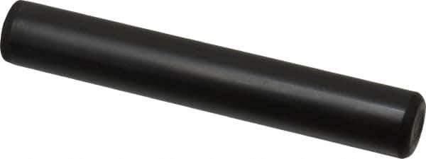 Holo-Krome - 5/8" Diam x 4" Pin Length Grade 8 Alloy Steel Standard Dowel Pin - Black Luster Finish, C 47-58 & C 60 (Surface) Hardness, 1 Beveled & 1 Rounded End - Apex Tool & Supply