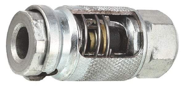 Lincoln - 250 Operating psi, 2-1/2" Long, 1/4 Thread, Grease Gun Air Coupler - NPT (F) Thread - Apex Tool & Supply