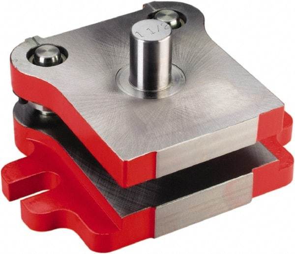 Anchor Danly - 5" Guide Post Length, 1-1/2" Die Holder Thickness, 8-5/8" Radius, Back Post Steel Die Set - 11-1/4" Overall Width x 6-5/16" Overall Depth - Apex Tool & Supply