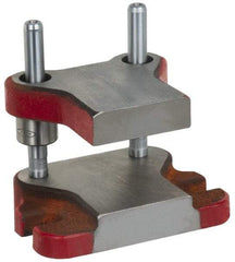 Anchor Danly - 5" Guide Post Length, 1" Die Holder Thickness, 5" Radius, Kick Press Semi Steel Die Set - 6" Overall Width x 4-11/16" Overall Depth - Apex Tool & Supply