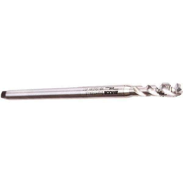 Emuge - M3x0.50 Metric Coarse 3 Flute Bright Finish Cobalt Spiral Flute Extension Tap - Modified Bottoming Chamfer, 100mm OAL, 6H Class of Fit, Series Enorm - Apex Tool & Supply