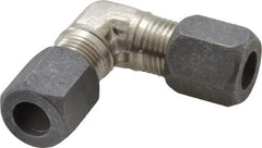 Made in USA - 3/8" OD, Grade 316Stainless Steel Union Elbow - -75 to 750°F, 5/8" Hex, Comp x Comp Ends - Apex Tool & Supply