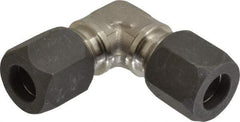 Made in USA - 1/2" OD, Grade 316Stainless Steel Union Elbow - -75 to 750°F, 3/4" Hex, Comp x Comp Ends - Apex Tool & Supply