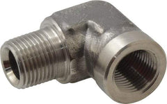 Made in USA - 3/8" Grade 316 Stainless Steel Pipe Fitting - FNPTF x MNPTF End Connections - Apex Tool & Supply